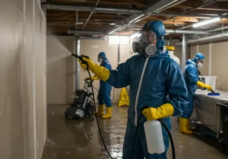 Basement Sanitization and Antimicrobial Treatment process in Woodbury, NJ